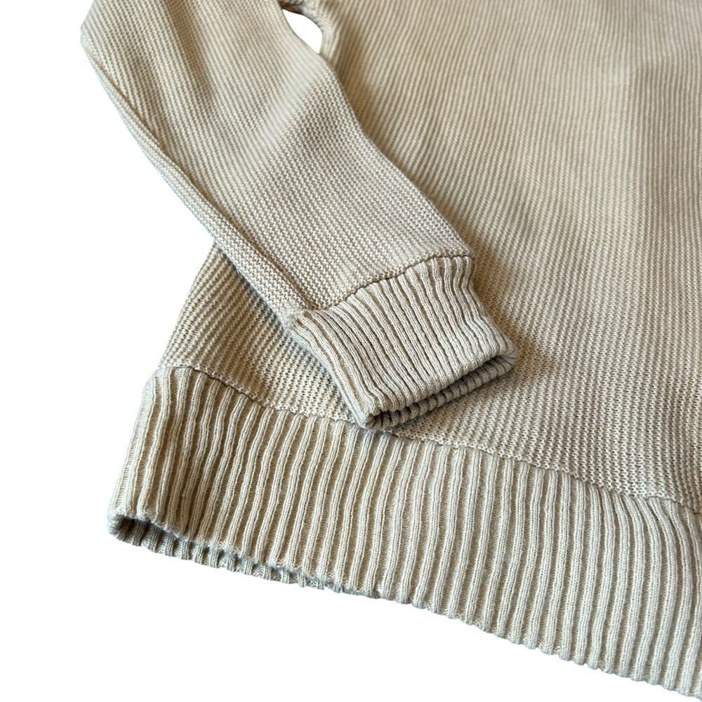 Vintage 70s Acrylic Gold Khaki Cardigan Sz Medium - Picture 7 of 13